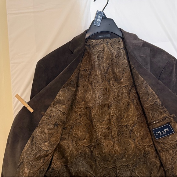 Chaps Men's Brown Velvet Blazer - Picture 5 of 8